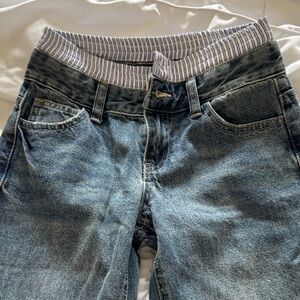 Tractr Blue Denim with Striped Detail